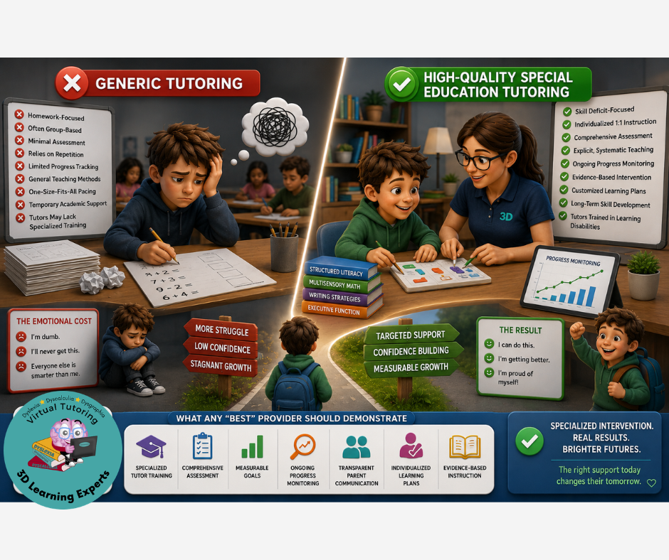 What Separates High-Quality Special Education Tutoring From Generic Tutoring